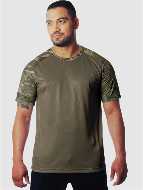 Camiseta Camuflada Multicam Dia Manga Curta Masculina