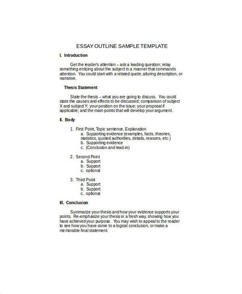 Free Descriptive Essay Outline Template How To Write A Descriptive