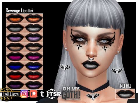 The Sims Resource Oh My Goth Revenge Lipstick In Sims Lush