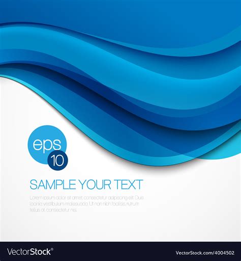 Abstract Background With Blue Wave Royalty Free Vector Image