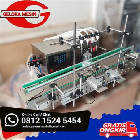 Jual Mesin Isi Cairan Otomatis Filling Liquid Otomatis 4 Nozzle