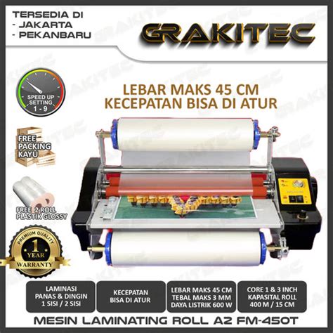 Jual Mesin Laminasi Roll Mesin Laminating Roll A A Grakitec Gk