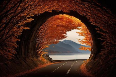 Rerolling Maple Leaf Tunnel Travel During The Autumn Leaves Change