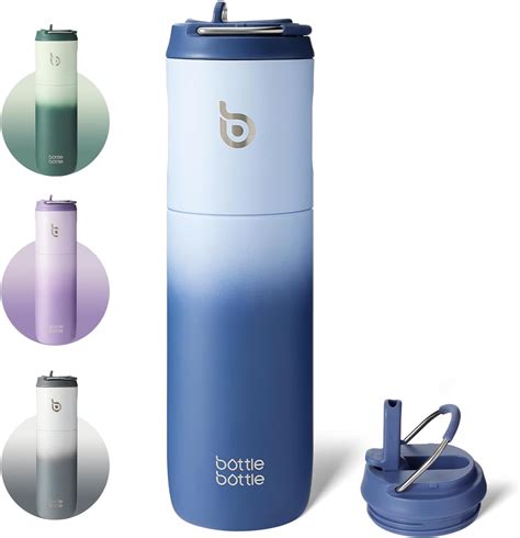 Bottle Bottle Insulated Water Bottle 700ml24oz With Straw And Lid