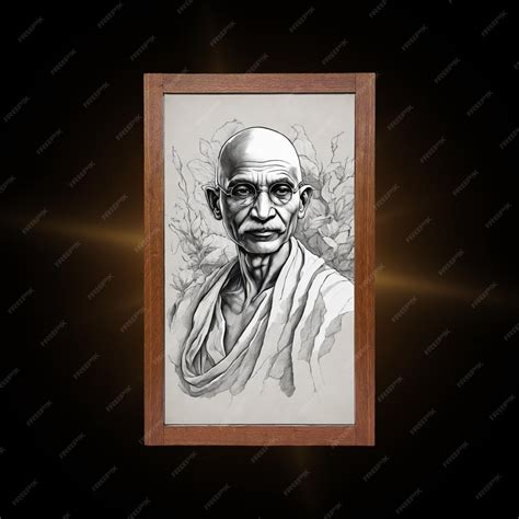 Premium AI Image | mahatma gandhi sketch for gandhi jayanti