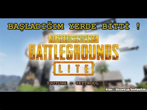 Pubg Lite Sanhok Ba Ladi Im Yerde B Tt Youtube