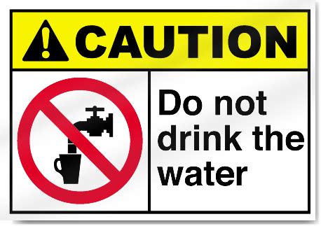 DO NOT DRINK WATER SIGN - ClipArt Best