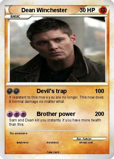 Pokémon Dean Winchester 35 35 Devils Trap My Pokemon Card