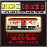 Ho Scale Model Circus Train Rolling Stock