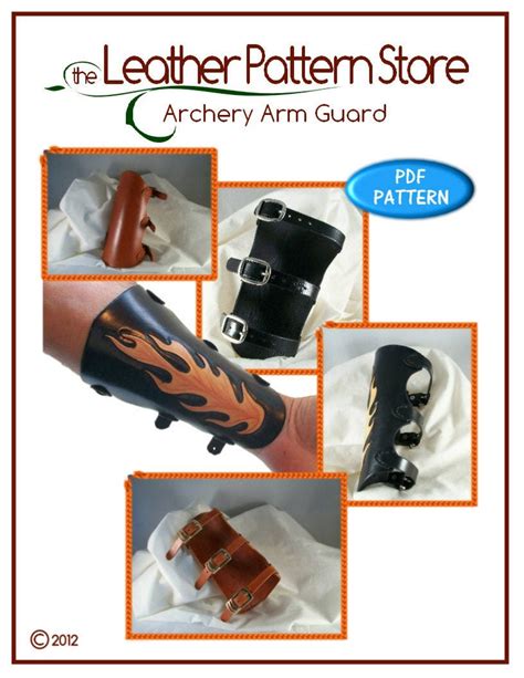 PATTERN Archery Arm Guard PDF Pattern for Leather Leathercraft Pattern ...