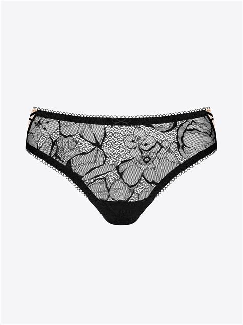 Camellia Hipster Thong Black Change Lingerie