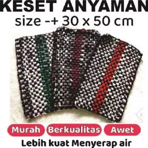 Jual Keset Rajut Anyaman Keset Kaki Anyaman Shopee Indonesia