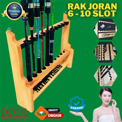 Jual Rak Joran Pancing Ukuran Sedang Bahan Kayu Tempat Joran Tegek