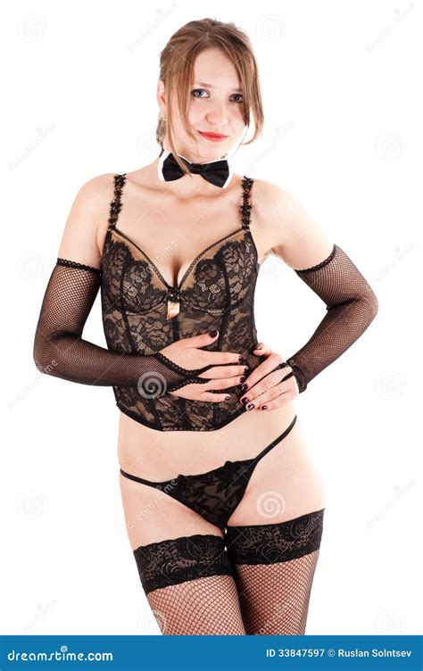 Mooie Vrouw In Lingerie Stock Afbeelding Image Of Slordig 33847597