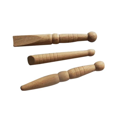 3pcs Set Wood Stick Tools Thai Wooden Massage Spa Foot Reflexology