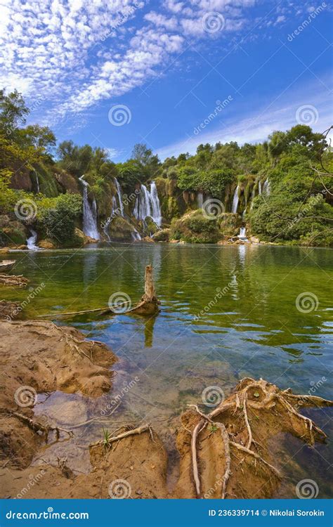 kravice waterfall  bosnia  herzegovina stock photo image