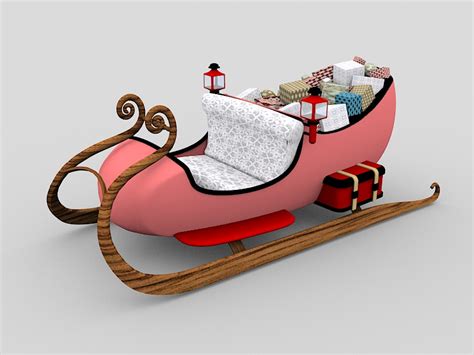 Santas Sleigh 3d Model 3d Studio3ds Max Files Free Download Cadnav