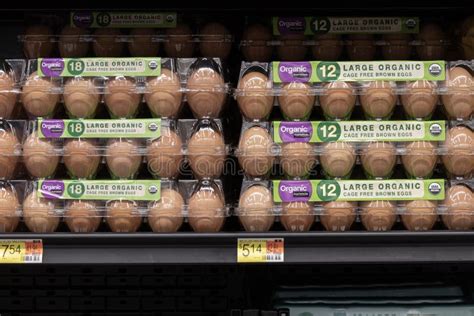 Egg Display At Walmart Egg Prices Have Gone Up Due To Inflation And