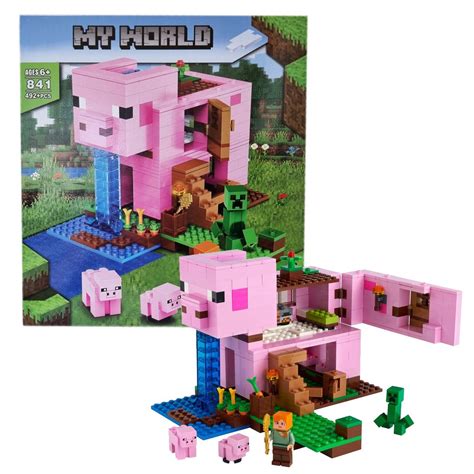Конструктор Дом-свинья / Деталей 492 / My World 841 (Сопоставим с LEGo ...