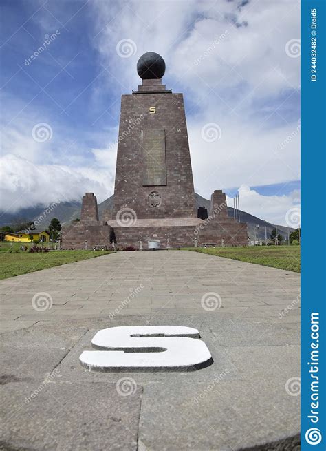 Equator Line In Mitad Del Mundo Middle Of The World Monument Near