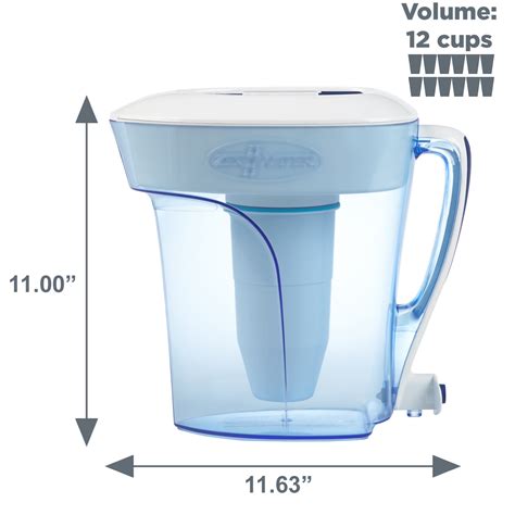 Zerowater 12 Cup Ready Pour™ 5 Stage Water Filtration Pitcher