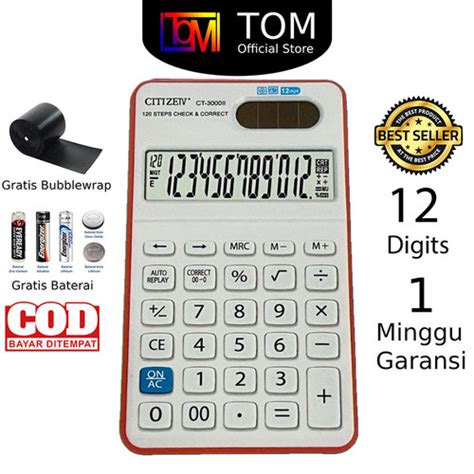 Jual Kalkulator Citizen Ct Ii Digit Calculator Check Dual Two