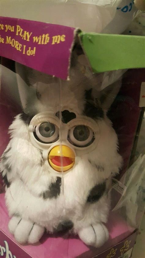 Original-1998-Tiger-Electronics-Furby-White-with-Black-Spots-In-Box ...