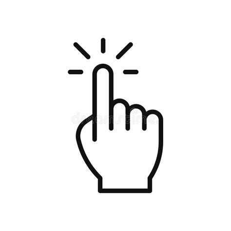 Hand Click Icon Vector Simple Hand Click Sign In Modern Design Style