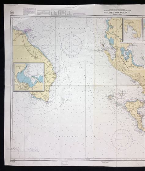 Nautical Chart Otranto Strait Ionian Sea No 604 1996 Italy Albany Greece