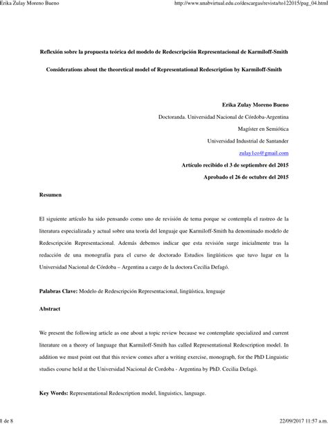 PDF Reflexión sobre la propuesta teórica del modelo de Redescripción