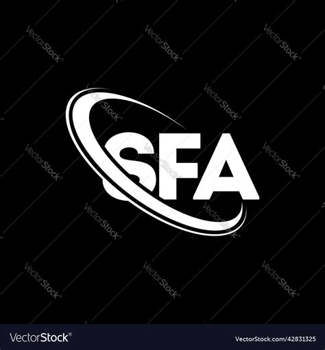 Sfa logo letter letter logo design Royalty Free Vector Image