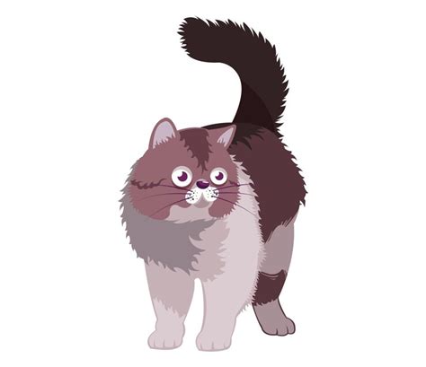 Premium Vector | A cartoon cat with a tail that says'cat'on it