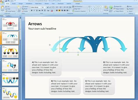 How To Customize Curved Arrows In Powerpoint Youtube