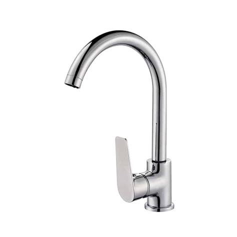 Single Hole Single Handle Chrome Kitchen Faucet - faucetu.com