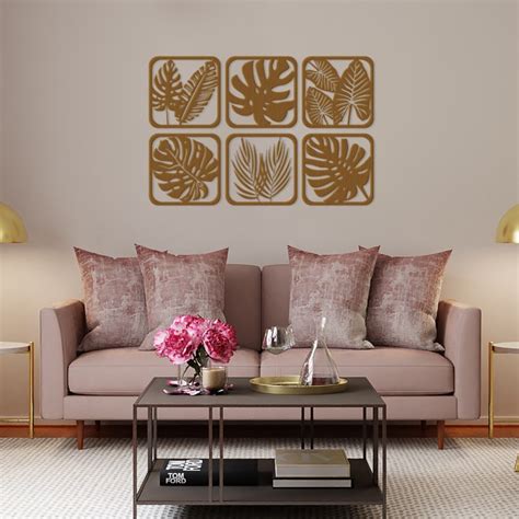 Jual Hiasan Dinding Laser Cut Tropical Leaf Wall Decor Laser Cut Kayu