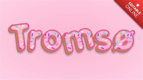 Troms Strawberry Donut Text Effect Generator