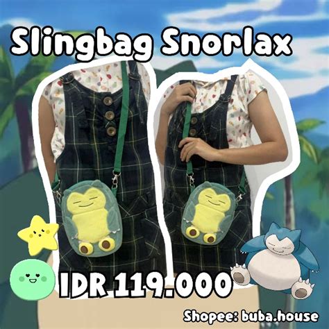 Jual Snorlax Slingbag Pokemon Tas Lucu Boneka Jepang Kawaii Anime