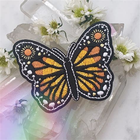 Butterfly Patch Iron On Embroidered Patches Cute Etsy