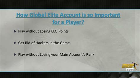 Ppt Significance Of Global Elite Account For A Csgo Player Powerpoint