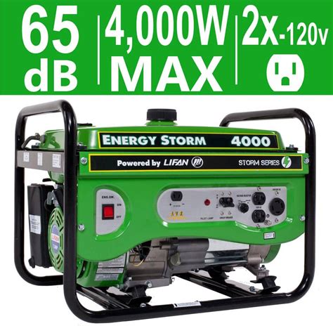 Lifan Energy Storm 4000 Watt 211cc Gasoline Powered Portable Generator