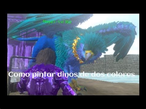 Como Pintar Dinos De Dos Colores Ark Mobile YouTube