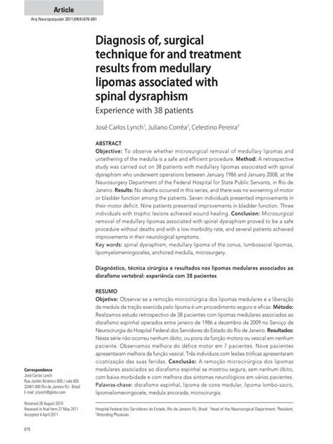 Pdf Diagnosis Of Surgical Technique For And Treatment Results