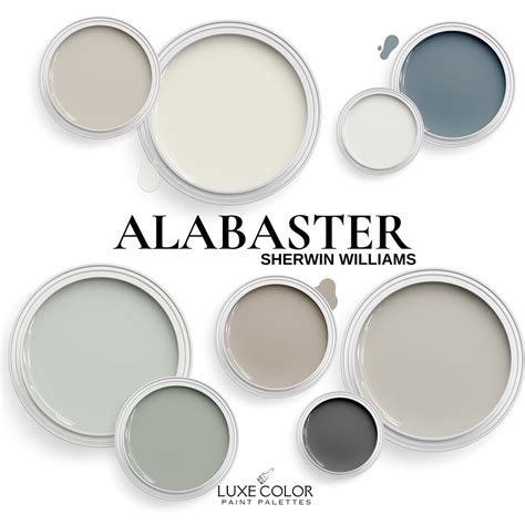 SW Alabaster Paint Palette. Color Scheme for Your Whole Home. - Etsy