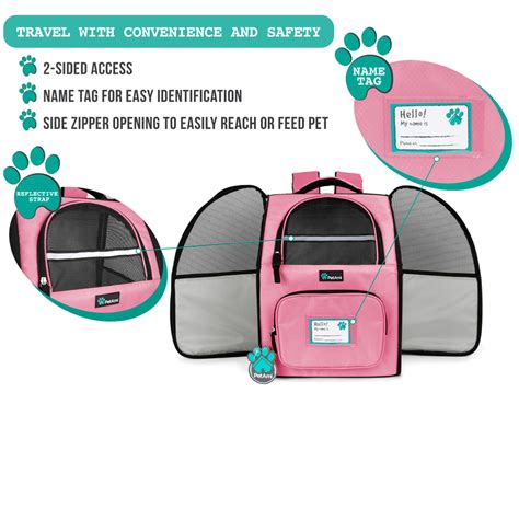 Petami Deluxe Pet Carrier Backpack Pink