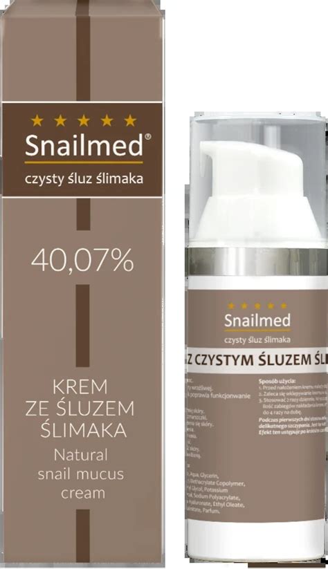 Modelująco przeciwstarzeniowy Krem z naturalnym śluzem ślimaka