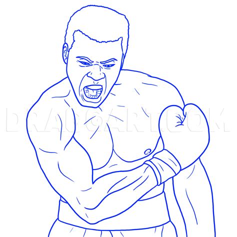 How To Draw Muhammad Ali Step By Step Drawing Guide By Michaely