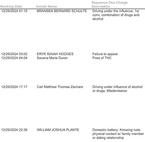 Ellis County Jail bookings: Dec.23-30, 2024
