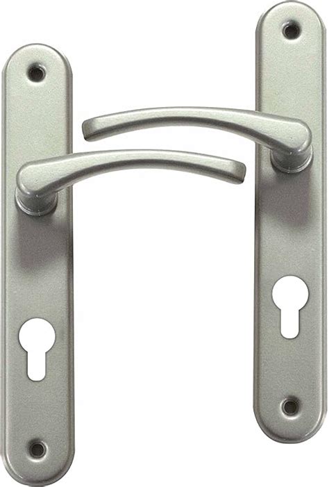 Poign E De Porte D Entr E Design En Aluminium Nickel Mat Sur Plaque Cl