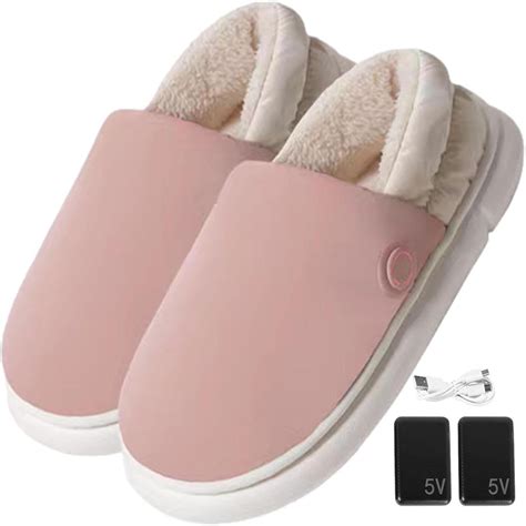 SoleBliss Plush Heated Slippers - USB-Powered, Deep Heat Slippers, Advanced Carbon Fiber Heating ...