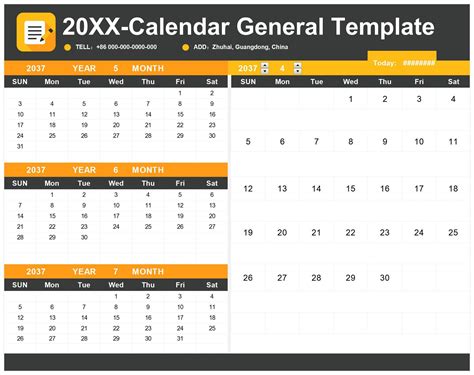 EXCEL of Calendar template4.xlsx | WPS Free Templates